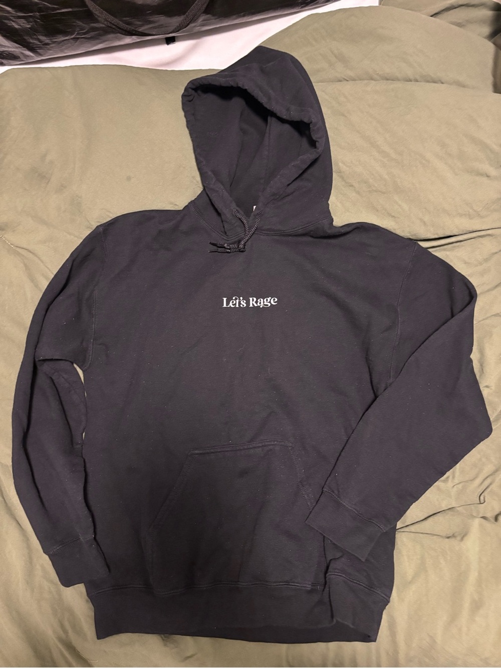 Barstool Sports Let’s Rage Black Hoodie - Women’s Pullover Hooded Sweatshirt